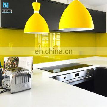 Customized kitchen splashback 6mm toughened painted glass splash back with BS6206 certificated