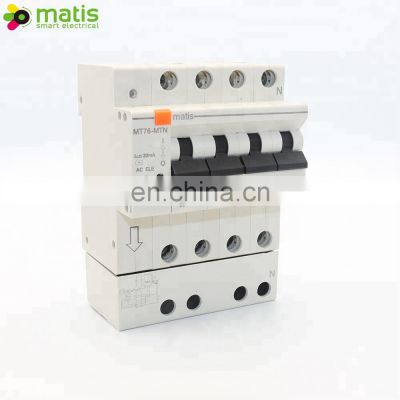 Hot sale high quality easy to operate 4Pole  MT76 earth leakage smart circuit breaker