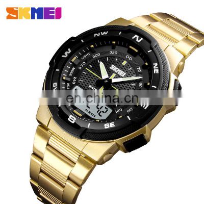 Skmei 1370 Digital Wrist Watches Own Brand Watch Gold Analog Digital Watch