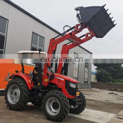 High quality 100HP Farm tractor with Front end loader and Backhoe