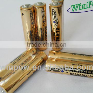 1.5v aaa LR03 am4 alkaline battery