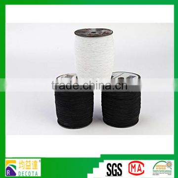 Black Latex Silk Rubber Elastic Thread Used Fabric Tape