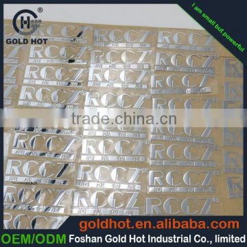 High Quality nickel thin metal labels