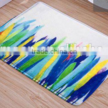 hotel modern floral pattern floor bathroom cowhide rug