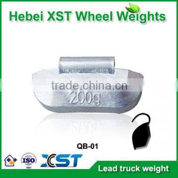 Lead clip-on truck weights
