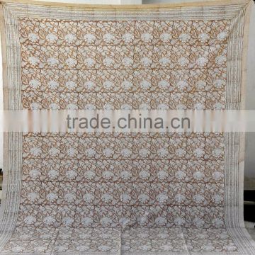 100 % cotton hand block print printed cotton bedsheet Jaipur