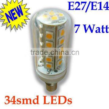 E27\E26\B22\E14 led corn 7watt