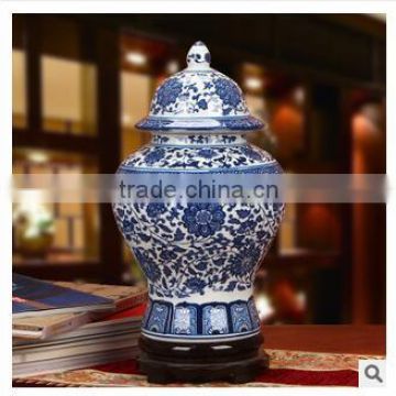 Jingdezhen Genaral Jar chinese porcelain vases blue white for gifts                        
                                                Quality Choice