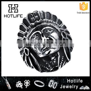 2016 Hot selling old fashiones 316L stainless steel Indian ring for souvenir