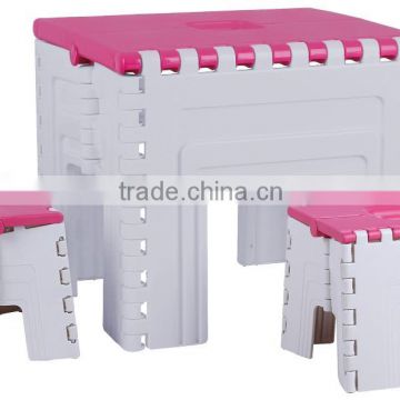 Anti-slip plastic folding table & chairs - leasure furniture