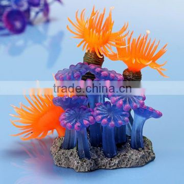 Wholesale Price High Quality Soft Artificial Vivid Resin Coral Aquarium Aquatic Fish Tank Decoration Ornament