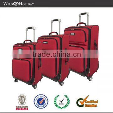 4 wheels 2015 new design red luggage