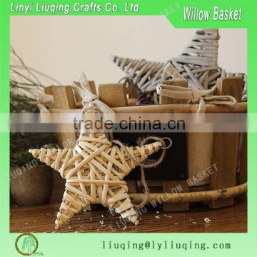 Willow Decoration Wicker stars with brown color