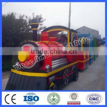 Luxury electric amusement park ride tourist trackless train for sale