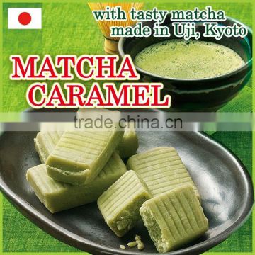 Delicious and easy-to-eat matcha caramel with Uji gyokuro matcha with multiple health functions made in Japan