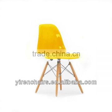 Fiberglass DSW Dinning Chair/wood leg dining room home furniture