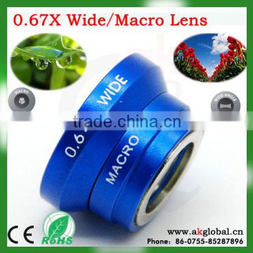 Magnetic 0.67X Wide Angle Macro Lens for Apple iPhone 4S 4G 3GS iPod touch