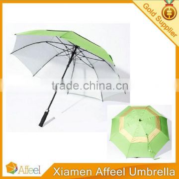 2015 High Quality Double Layer Vented Golf Umbrella Promotional Golf Umbrella