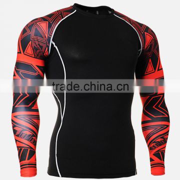 sublimation custom printed cheap compression shirts
