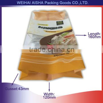 Custom Printed Hot Sale Side Quad Plastic Packaging