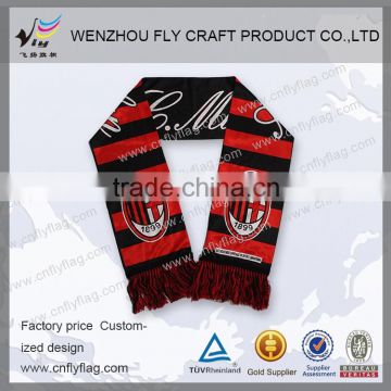 Excellent quality crazy Selling acrylic knitting new york fan scarf