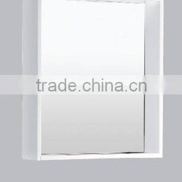 White painting frame mirror with shelf for bathroom, high quality bathroom shaving mirror