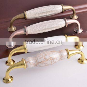Wenzhou hardware best sale office wardrobes pull handles zamak zinc alloy Marble Stone ceramic kitchen furniture accessorie