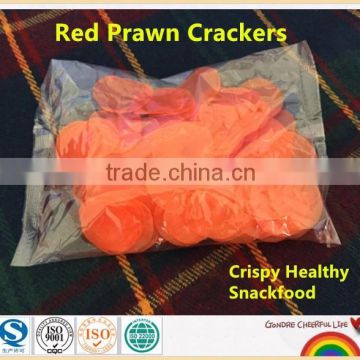Delicious Crispy Red Chinese Prawn Crackers Healthy Snackfood ready to serve