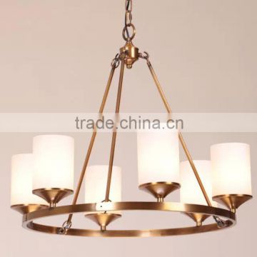 The Round Chandelier Small - Rustic Plain features with 6 candelabra bulbs