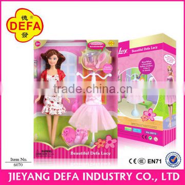 Defa Lucy fashion doll toy for litte girls DIY make up girl newest design doll toy