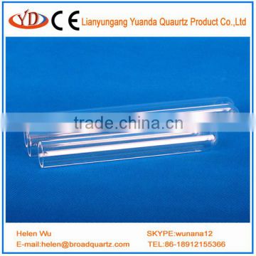Laboratory clear quartz test tube and rection tube