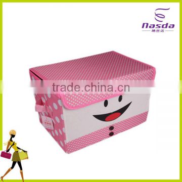 non woven storage box with smile face printing