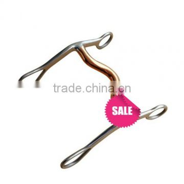 stainless steel horse curb bit with copper low port mouth(Type-069)