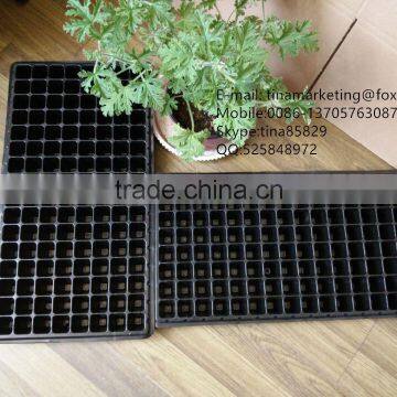 128 Cell black PS plastic gardening seed nursery plug tray for seed propagation