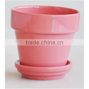 Stoneware Solid Color Flowerpot