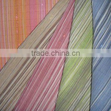 Puckering Crepe Yarn Dyed Stripe Cotton Fabric