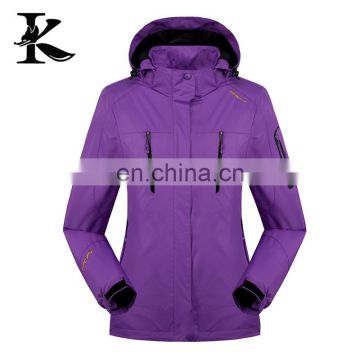 Widely used purple new style breathable windbreaker waterproof jacket women
