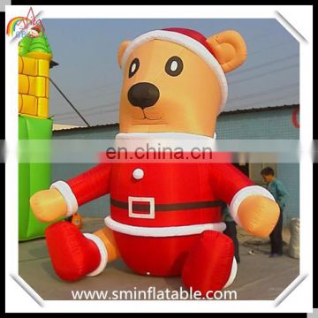 Christmas inflatable teddy bear, promotion inflatable bear toys , inflatable outdoor decor model for christmas holiday