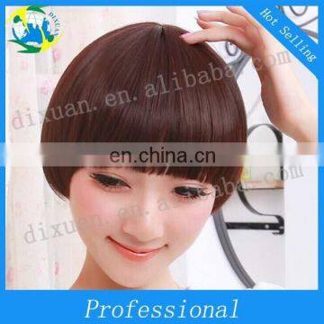 The girl inclined bang wig wholesale Korea fashion hair inclined bang head wig
