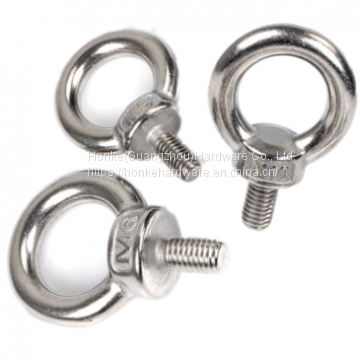 Nickel White Stainless Steel Lifting Ring Screw Din580 Eye Bolt Screw Ring Rigging Hardware & Stainless Steel Eye Nut