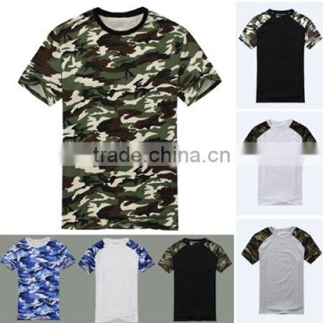 Man Casual Camouflage T-shirt Men Cotton Army Tactical Combat T Shirt Military Sport Camo T-Shirts Fashion Standard Sports