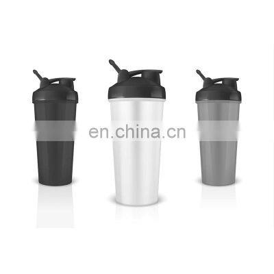 wholesale Half Gallon 64oz premium sublimation fitness shaker slim outdoor sports portable bubble tea shaker cup