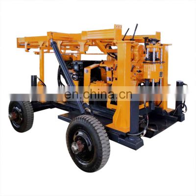 wheels and trolley diesel drilling rig machine with wheels for rock land