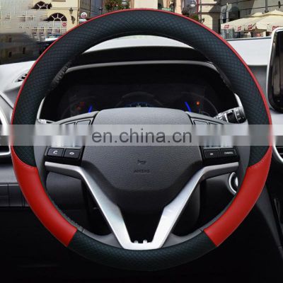 RTS Autoaby Microfiber Leather Steering Wheel Cover Anti-slip Auto Accessories universal Leather Steering Wheel Cover