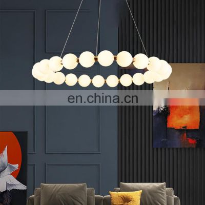 High Quality Fashion Indoor Decoration Bedroom Living Room LED Black Gold Modern Pendant Lamp
