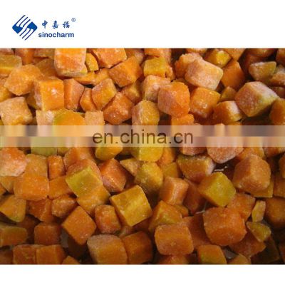 Sinocharm Frozen vegetables BRC-A approved  IQF Pumpkin cut  Frozen  Pumpkin