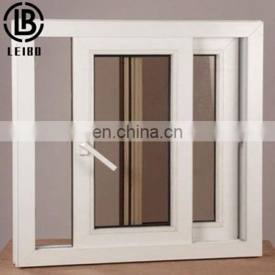 Factory Supply Popular  white PVC/UPVC Sliding Window with Double Glass for House/Apartmen