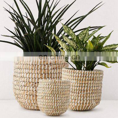 Supplier Woven Mini Set Seagrass Planters Storage Basket Plant Holder Storage Basket Wholesale