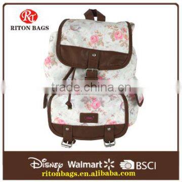 Popular Lady's Fashion Practical Backpack with Flower Printed for Ladies for Girls