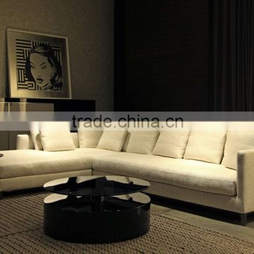 Living room modern and elegant latest corner fabric sofa design